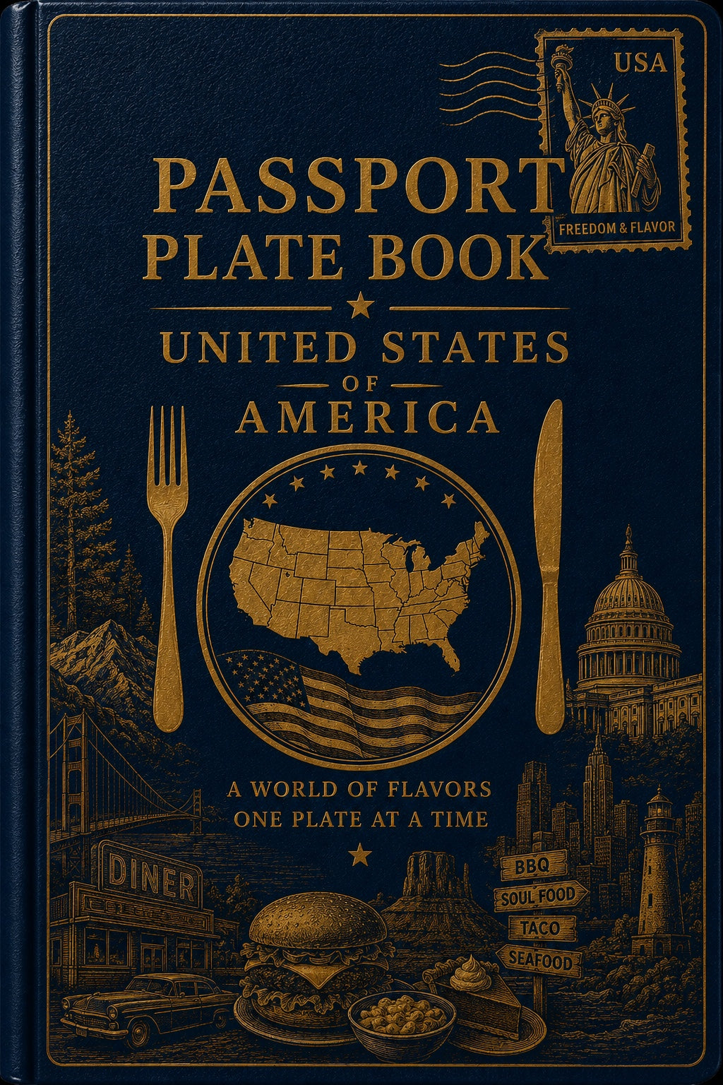 Passport Plate United States — 30 Recipes (Digital PDF)
